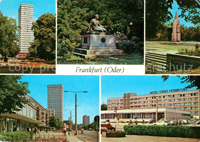 Frankfurt Oder Hochhaus Platz der Republik Heinrich von Kleist Denkmal Sowjetisc