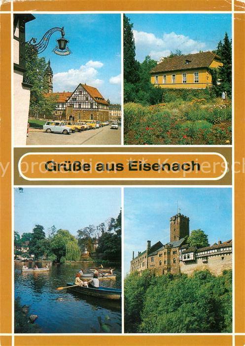 Eisenach Thueringen Residenzhaus Lutherplatz Kartausgarten Prinzenteich Wartburg