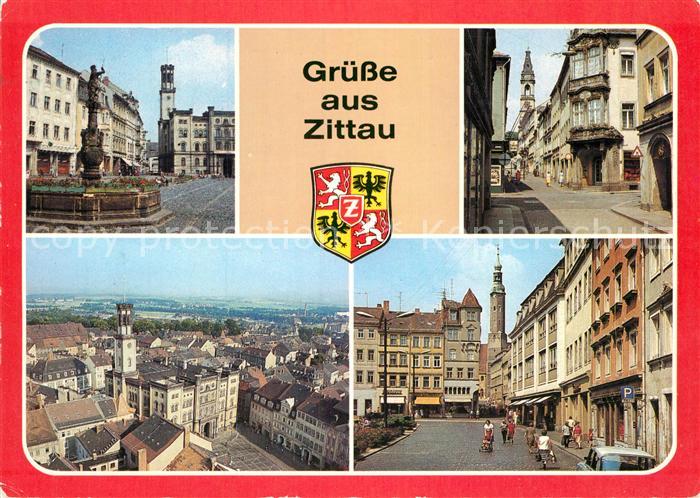 Zittau Platz der Jugend Bautzener Strasse Rathaus Klosterkirche