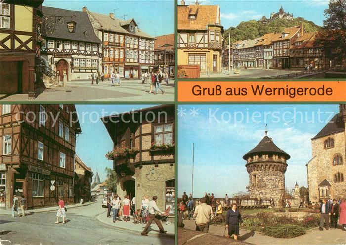 Wernigerode Harz Markt Schoene Ecke Pfarrstrasse Feudalmuseum Schloss Schlosshof