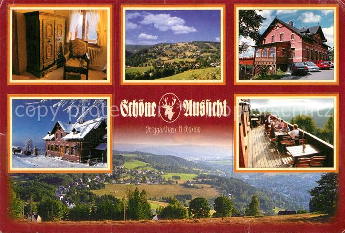 Klingenthal Vogtland Berggasthaus Pension Schoene Aussicht Landschaftspanorama