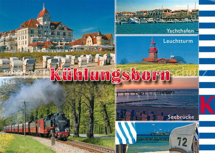 Kuehlungsborn Ostseebad Strandpromenade Yachthafen Leuchtturm Seebruecke Strandk