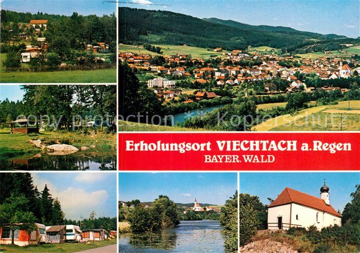 Viechtach Bayerischer Wald Panorama Erholungsort Teich Campingplatz Kapelle