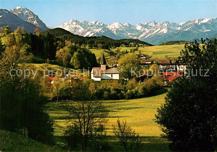 Berghofen Sonthofen Panorama mit Rubihorn und Maedelegabelgruppe