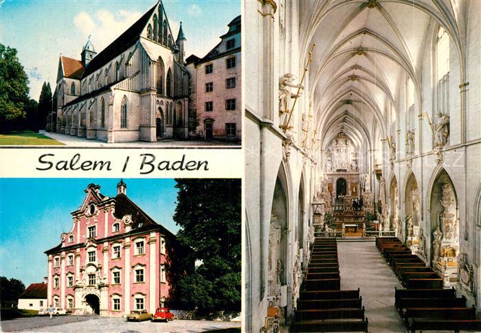 Salem Baden Gotisches Muenster Innenansicht Schlosstor Barock