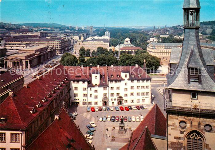 STUTTGART  CITY Panorama Blick von der Stiftskirche