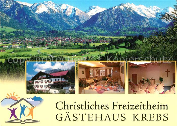 Oberstdorf Christliches Freizeitheim Gaestehaus Krebs Alpenpanorama
