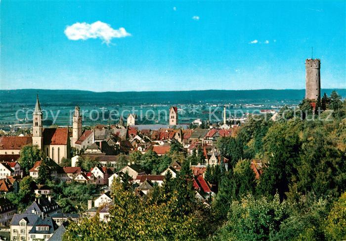 Ravensburg Wuerttemberg Stadtpanorama mit Tuermen der Stadt