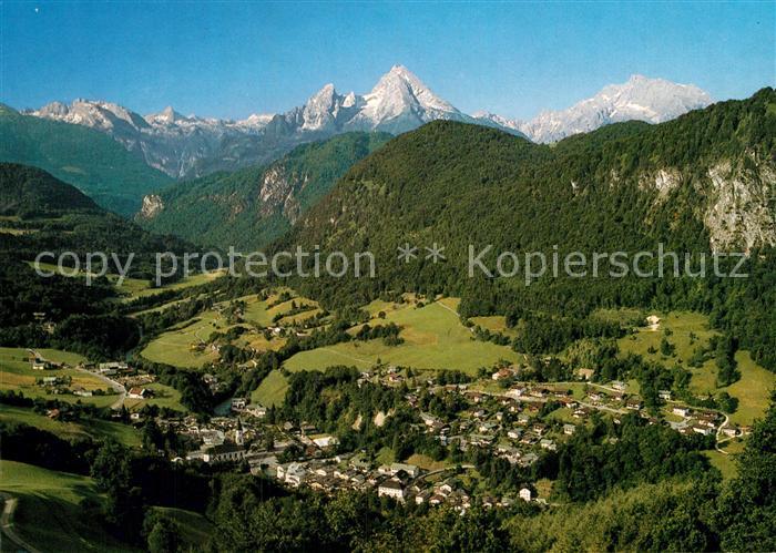Marktschellenberg Panorama Heilklimatischer Kurort Berchtesgadener Land mit Watz