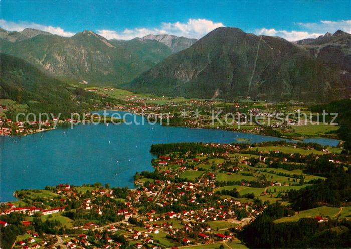 Bad Wiessee mit Wallberg und Bodenschneid Alpenpanorama Fliegeraufnahme