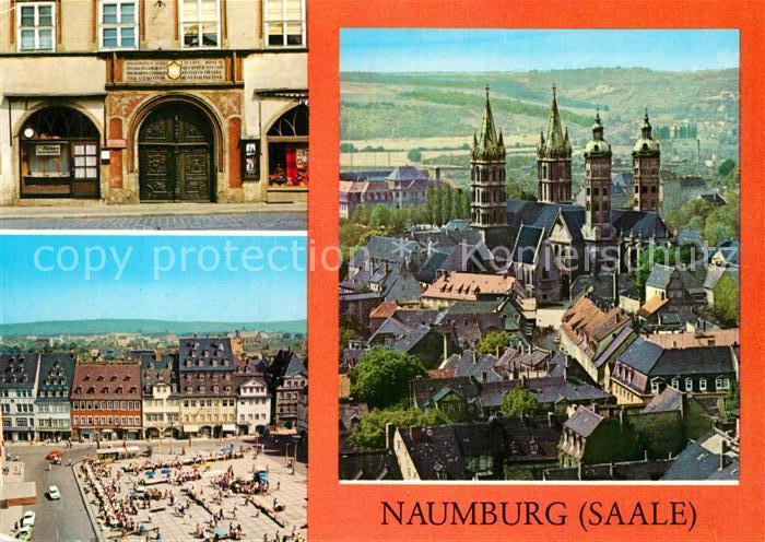 Naumburg Saale Historisches Portal Wilhelm Pieck Platz Blick zum Dom