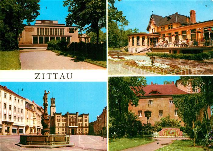 Zittau Gerhart Hauptmann Theater HOG Burgteich Platz der Jugend Blumenuhr