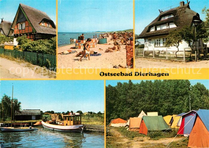 Dierhagen Ostseebad Knusperhaeuschen Strand Haus Kaeptn Brass Hafen Zeltplatz