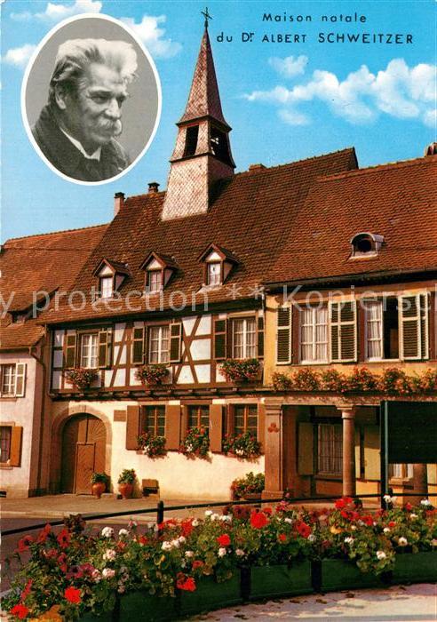 Kaysersberg Haut Rhin Maison natale du Dr Albert Schweitzer Portrait