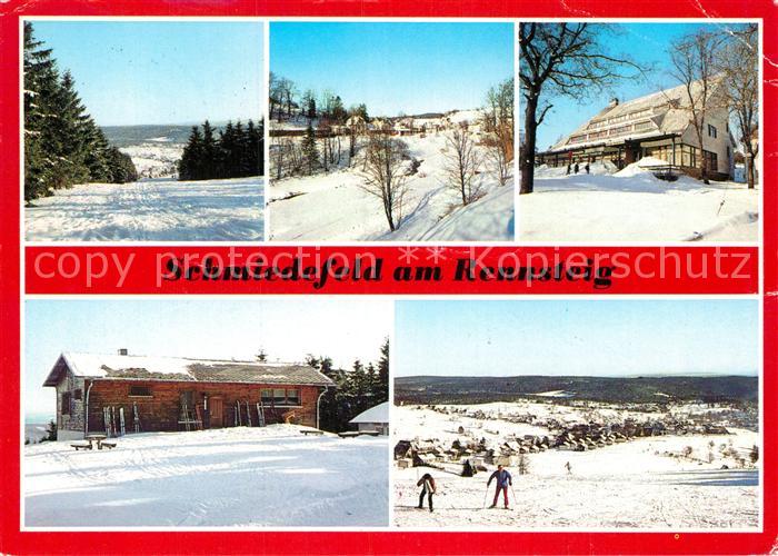 Schmiedefeld Rennsteig Winterlandschaft Bahnhof FDGB Erholungsheim Liftbaude