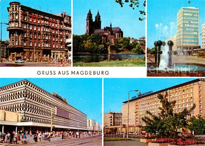 MAGDEBURG  CITY Hasselbachplatz Elbe Dom Karl Marx Strasse Centrum Warenhaus Hot