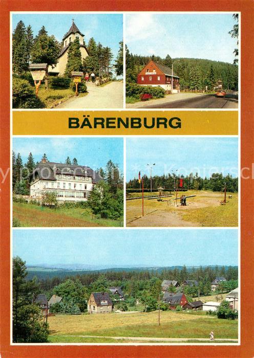 Baerenburg Sachsen Oberbaerenburg Kirche Sportgarten Waldbaerenburg HO Gaststaet