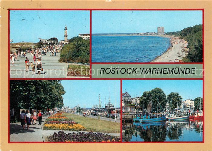 Warnemuende Ostseebad Strandpromenade Teepott Leuchtturm Strand Alter Strom Fisc