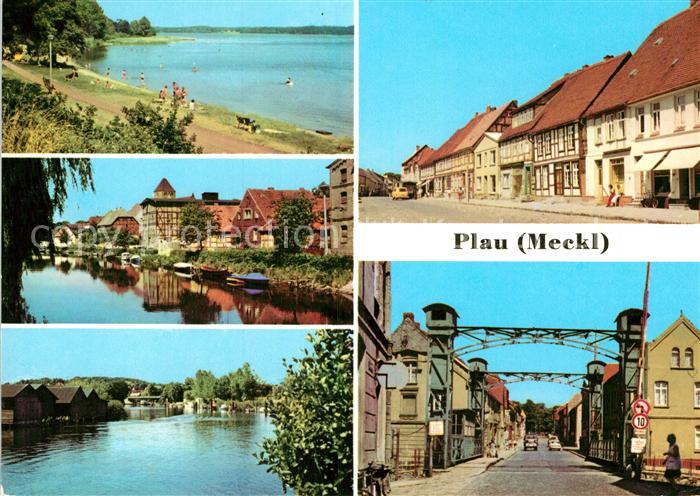 Plau See Seelust Strandstrasse Elde Karl Marx Strasse Grosse Burgstrasse
