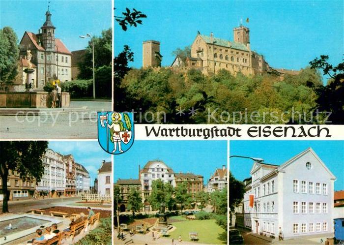 Eisenach Thueringen Georgenbrunnen Residenzhaus Wartburg Bahnhofstrasse Platz de