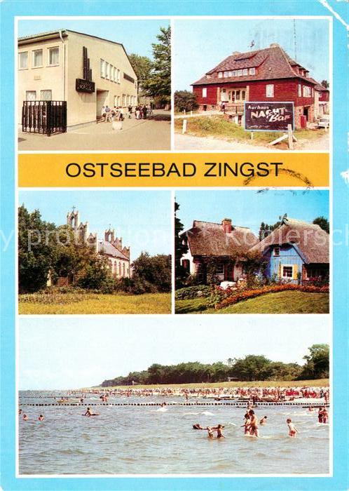Zingst Ostseebad FDGB Urlauberrestaurant Kurhaus Kirche Katen Strand