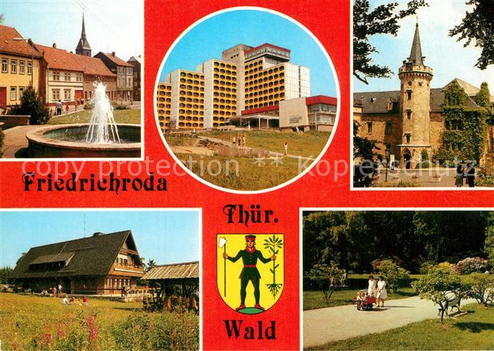 Friedrichroda Platz der Jungen Pioniere FDGB Erholungsheim Schloss Reinhardsbrun