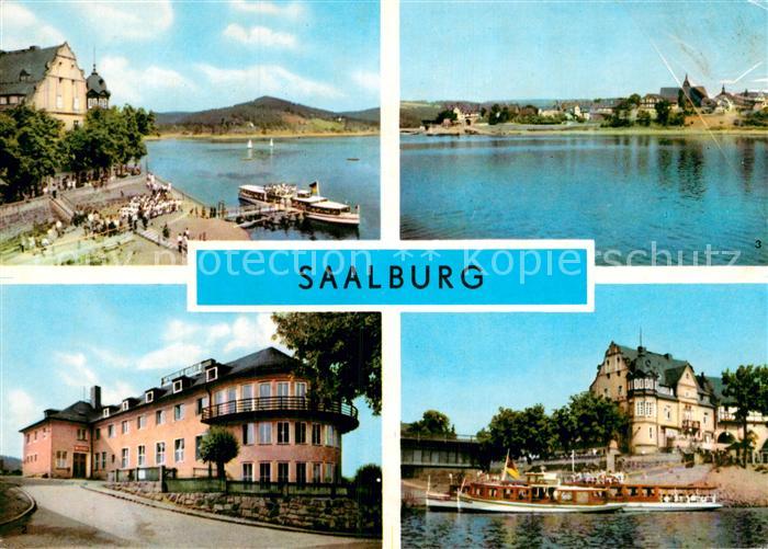Saalburg-Ebersdorf Dampferanlegestelle am Stausee FDGB Erholungsheim Talsperre