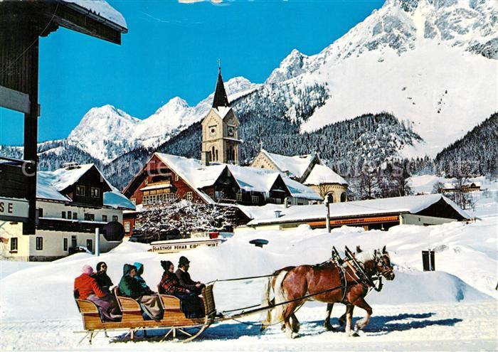 Ramsau Dachstein Steiermark Wintersportparadies mit Blick zum Dachstein Pferdesc