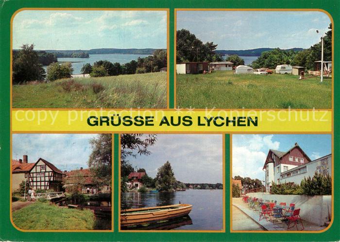Lychen Grosser Lychensee Campingplatz Malerwinkel Oberpfuhlsee FDGB Erholungshei