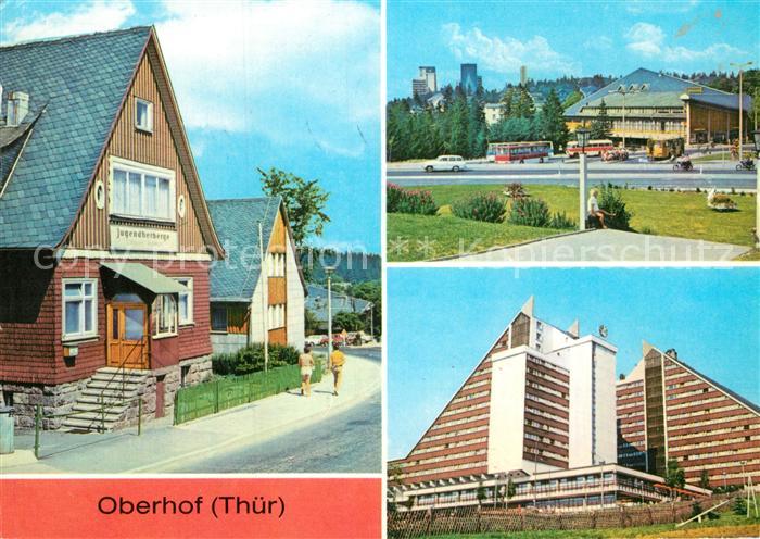 Oberhof Thueringen Jugendherberge Edgar Andre Platz des Friedens Interhotel Pano