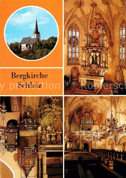 Schleiz Bergkirche Innenansichten Altar Kanzel Orgel