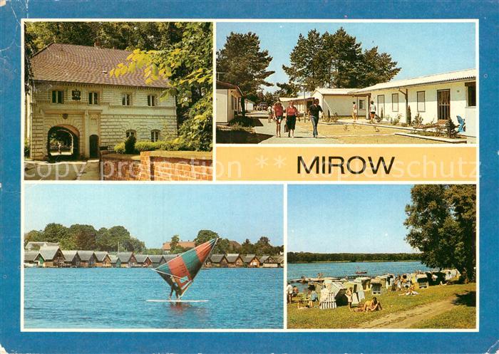 Mirow Torhaus OT Granzow Bungalowsiedlung Mirower See Bootshaeuser Strandbad