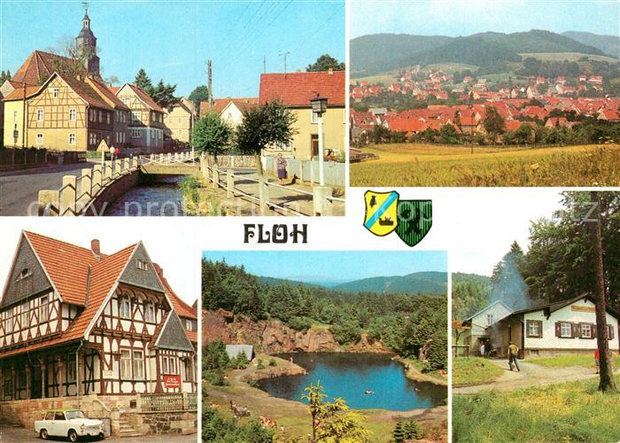 Floh-Seligenthal Flohbach Teilansicht FDGB Erholungsheim Bergsee Ebertswiese Wal