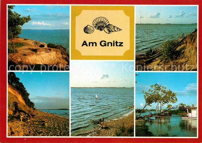 Insel Usedom Achterwasser bei Neuendorf und Luetow Am Gnitz Steilkueste
