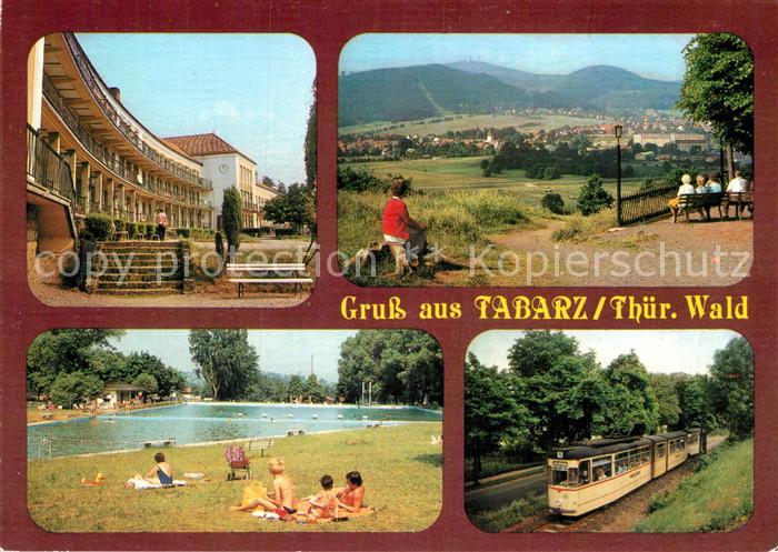 Tabarz FDGB Erholungsheim Cafe Deysingslust Schwimmbad Thueringerwaldbahn
