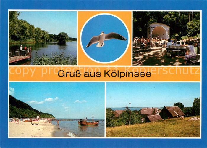 Koelpinsee Usedom Blick zur Liebesinsel Koelpinsee Konzertplatz Strand Streckelb