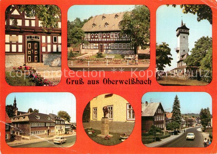 Oberweissbach Froebelmuseum Portal Froebelturm Markt Gasthaus Rathaus Froebel Pl