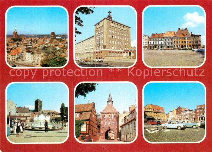 Stralsund Mecklenburg Vorpommern Blick vom Turm der Marienkirche Hotel Baltic Al