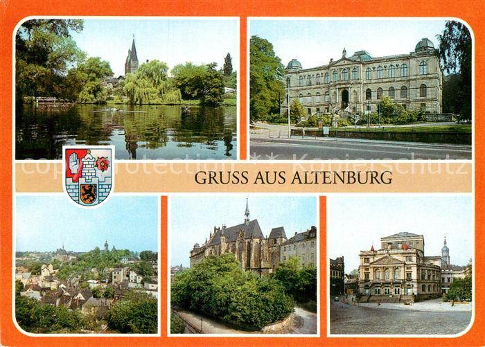 Altenburg Thueringen Kleiner Teich Lindenau Museum Schlosskirche Theater