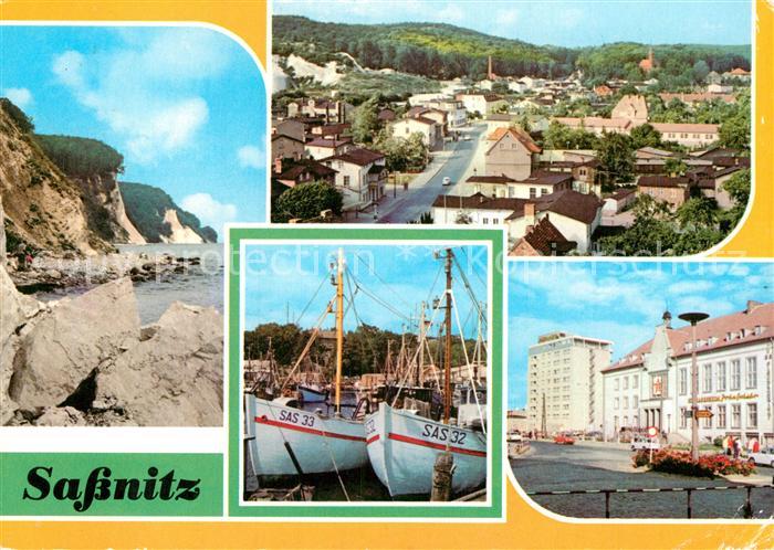 Sassnitz Ostseebad Ruegen Kreidekueste Hohes Ufer Fischereihafen Seemannsheim