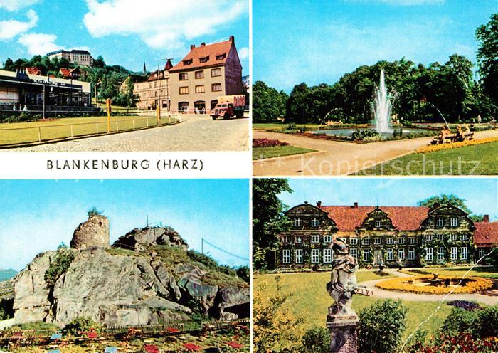 Blankenburg Harz Luehnertorplatz Thiepark Burgruine Regentein Schloss Heimatmuse