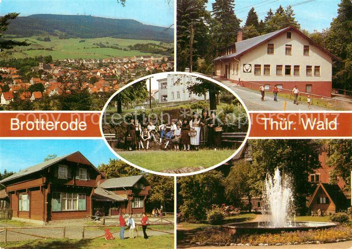Brotterode Grosser Inselsberg Waldgaststaette Brotteroder Trachten Platz der Jug