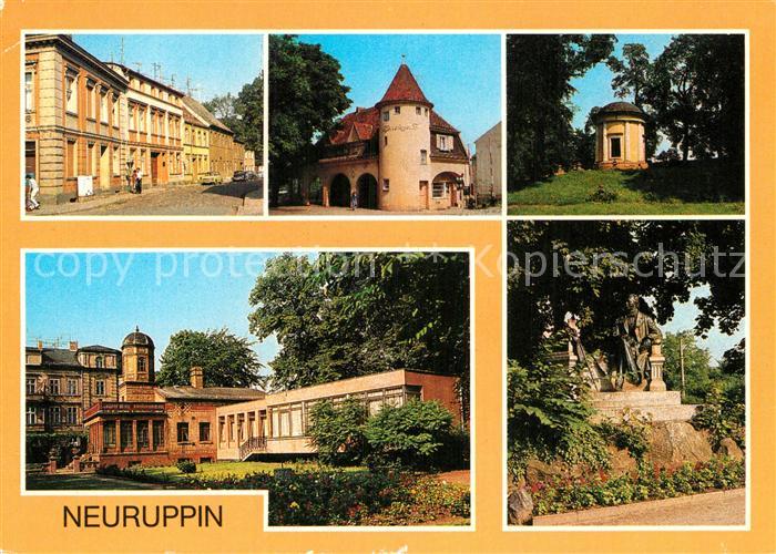 Neuruppin Rosenstrasse Bahnhof Rheinsberger Tor Knobelsdorfftempel Tempelgarten
