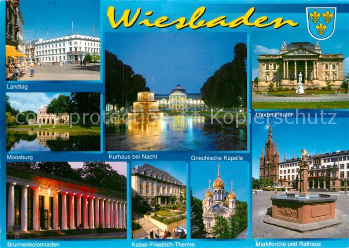 Wiesbaden Landtag Moosburg Kurhaus Griechische Kapelle Landestheater
