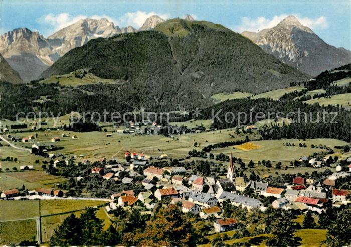 Koetschach-Mauthen Kaernten Fliegeraufnahme im Gailtal