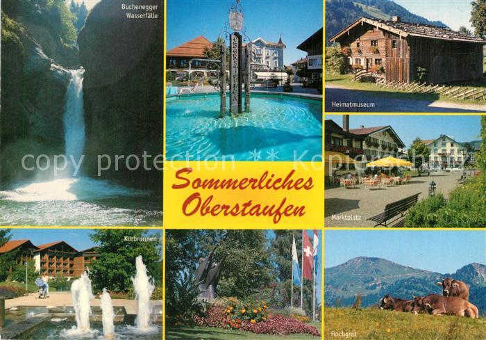 Oberstaufen Oberallgaeu Bayern Heimatmuseum Brunnen Marktplatz Buchenegger Wass