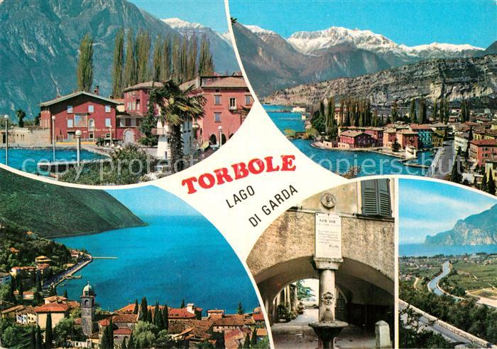 Torbole Lago di Garda Partien am See Fliegeraufnahmen