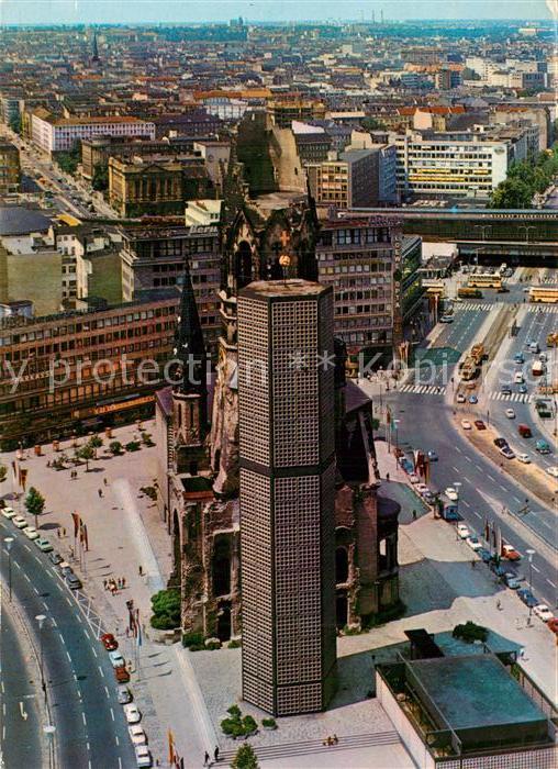 BERLIN CITY Fliegeraufnahme Gedaechtniskirche und Bahnhof Zoo Charlottenburg