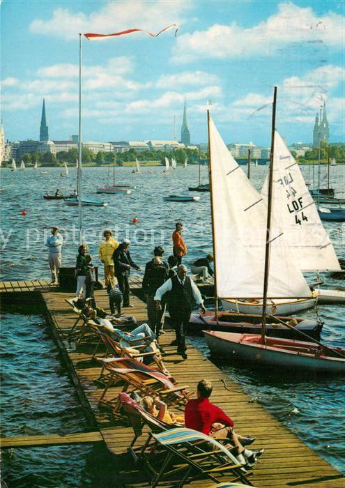 Hamburg mit Aussenalster Bootssteg