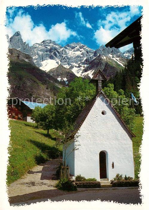 Einoedsbach bei Oberstdorf mit Trettach Maedelgabel Hochfrottspitze